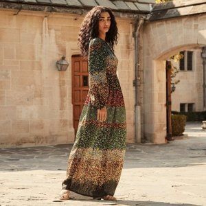 RARE Early Doen Willow Dress in Autumn Kaleidoscope Print